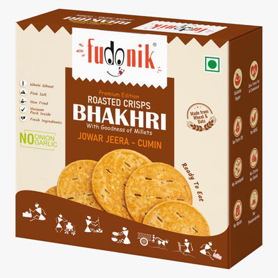 Roasted Jowar Jeera BHAKHRI Crisps 200g | भाजलेली ज्वारी भाकरी