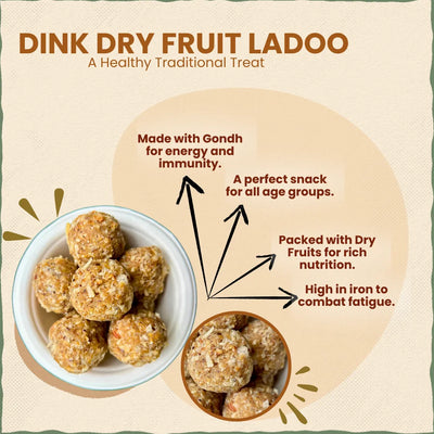Gond / Dink DryFruit Ladoo / Laddu | डिंक लाडू