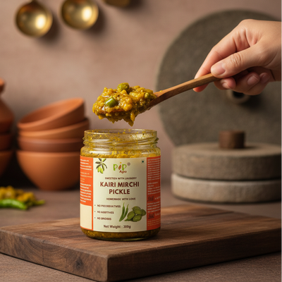 Raw Mango Chilli Crushed Pickle | कैरी मिरची लोणचे