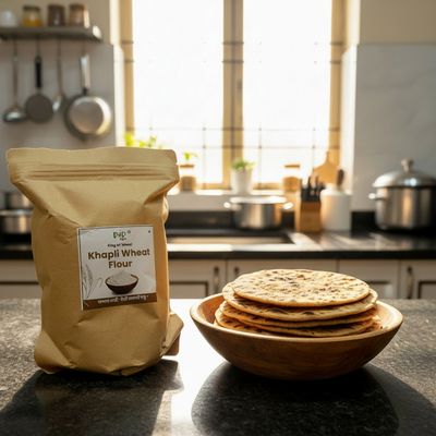 Khapli Wheat Flour (Emmer Wheat Grain) | खपली पीठ