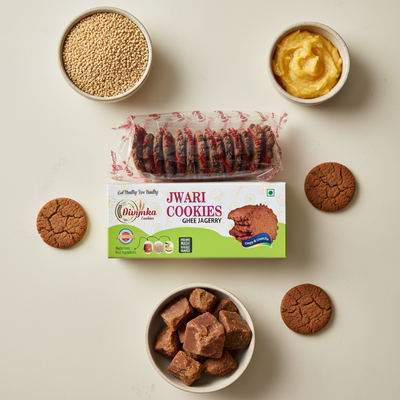 Jowar / Jwari Ghee-Jaggery cookies | ज्वारी कुकीज