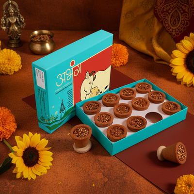 Sambharani Havan Cup - 12 cups | साम्बरणी धूप