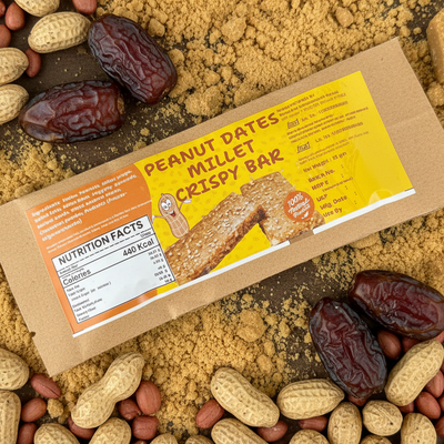 Dates Peanut Milet Crispy BAR 35g | मिलेट पिनट बार