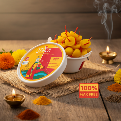 Ghee Wati Diya - 35 pcs | घी दिवे