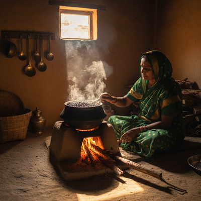 Heirloom Black Rajma Beans - Kala Ghevda | काळा घेवडा