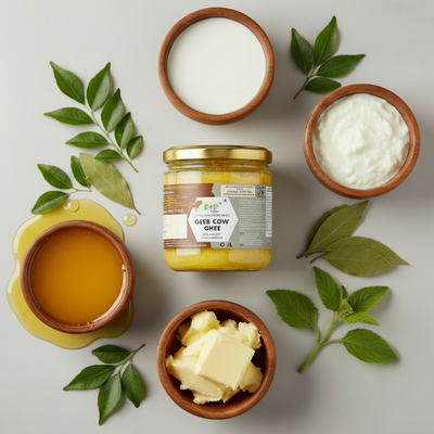 Desi Gir | Geer Cow Bilona A2 Ghee | गीर गाईचे तूप