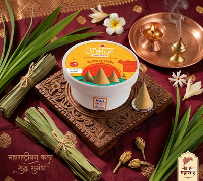 KEWDA NATURAL INCENSE CONES - 24 Pcs | केवडा कोन