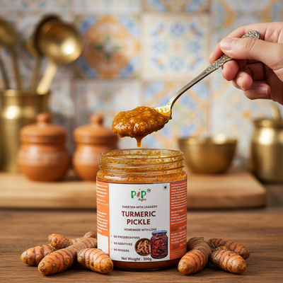 Raw Turmeric Pickle | जगात भारी हळदीचे लोणचे